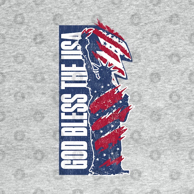 God Bless the USA Lady Liberty by Contentarama